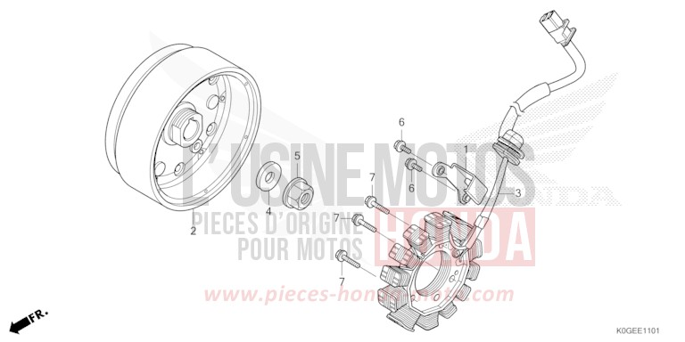 GENERATORE (2) per C125A PEARL NEBULA RED (R376) del 2022