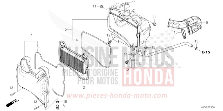AIR CLEANER for C125A PEARL NEBULA RED (R376) from 2022