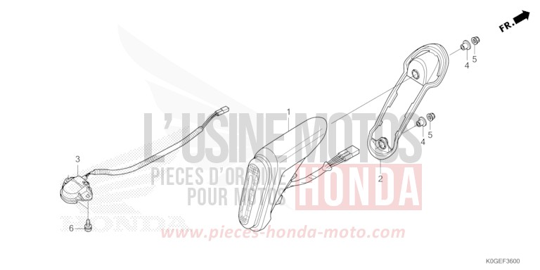 TAILLIGHT/LICENSE LIGHT for C125A PEARL NEBULA RED (R376) from 2022