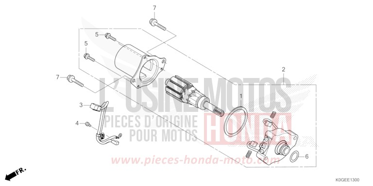 STARTER MOTOR for C125A PEARL NILTAVA BLUE (PB415) from 2022