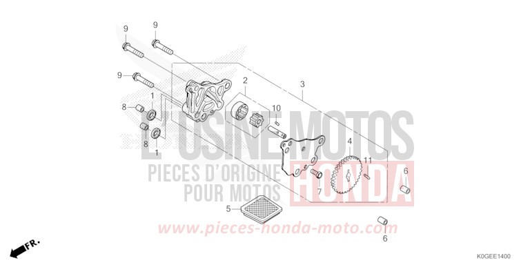 OIL PUMP for C125A PEARL NILTAVA BLUE (PB415) from 2022