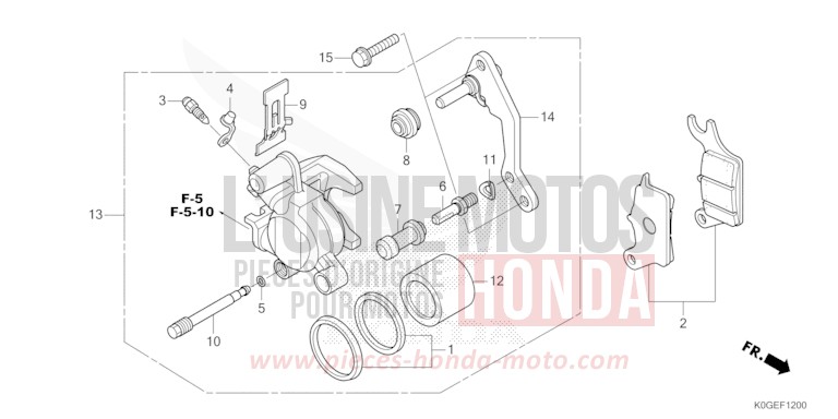 FRONT BRAKE CALIPER for C125A PEARL NILTAVA BLUE (PB415) from 2022
