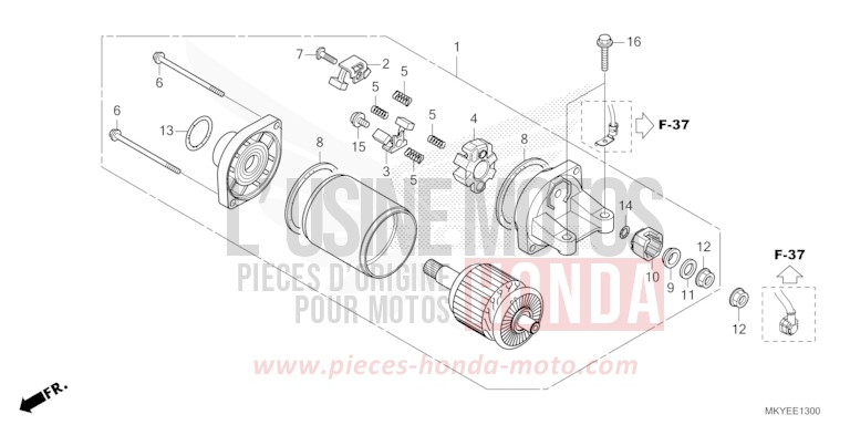 STARTING MOTOR for CB650R CANDY CHROMOSPHERE RED (R381) from 2024