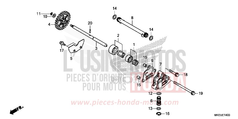 OIL PUMP for CRF450L EXTREME RED (R292) from 2019