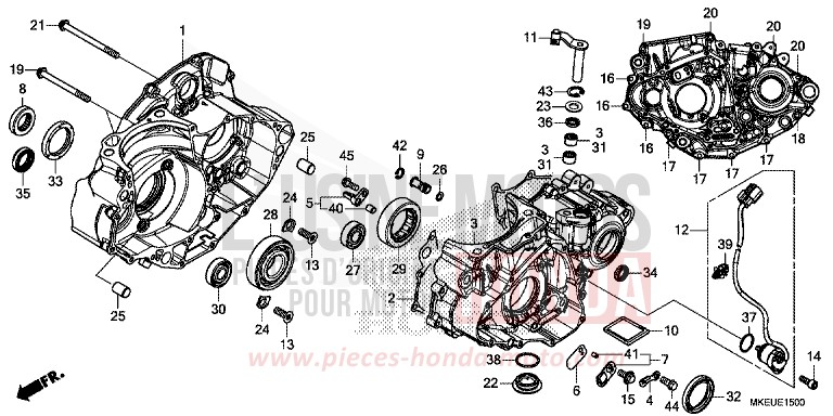 CRANKCASE for CRF450L EXTREME RED (R292) from 2019