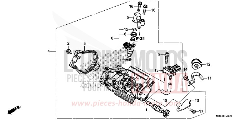 THROTTLE BODY for CRF450L EXTREME RED (R292) from 2019