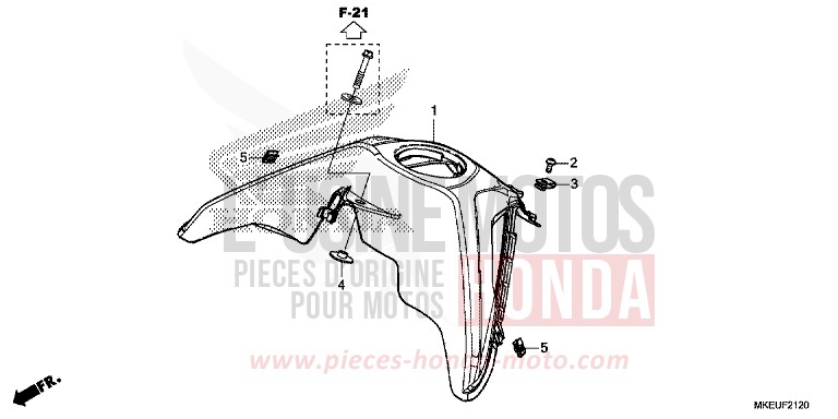 PARASPRUZZI SUPERIORE per CRF450L EXTREME RED (R292) del 2019