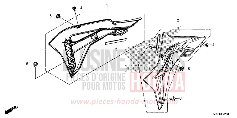 PARASPRUZZI RADIATORE per CRF450L EXTREME RED (R292) del 2019