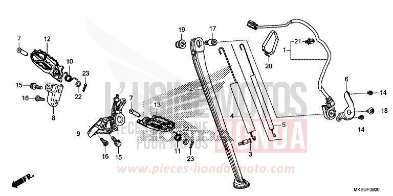STEP/STAND for CRF450L EXTREME RED (R292) from 2019