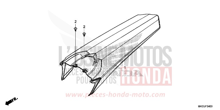 PARAFANGO POSTERIORE per CRF450L EXTREME RED (R292) del 2019