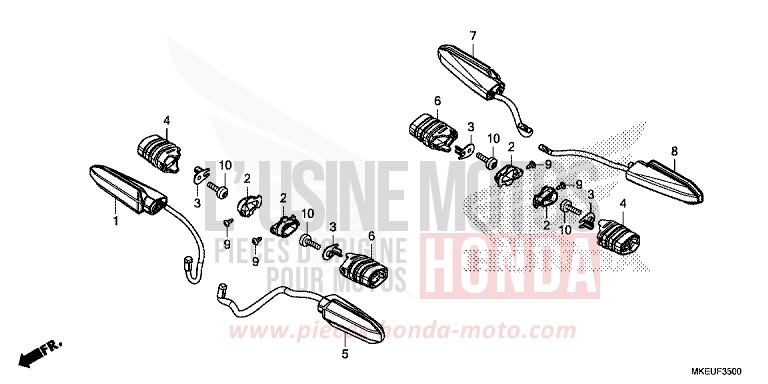 WINKER for CRF450L EXTREME RED (R292) from 2019