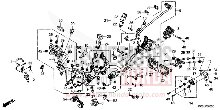 IMPIANTO ELETTRICO per CRF450L EXTREME RED (R292) del 2019