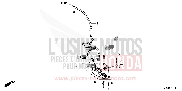 SERBATOIO DI RISERVA per CRF450L EXTREME RED (R292) del 2019