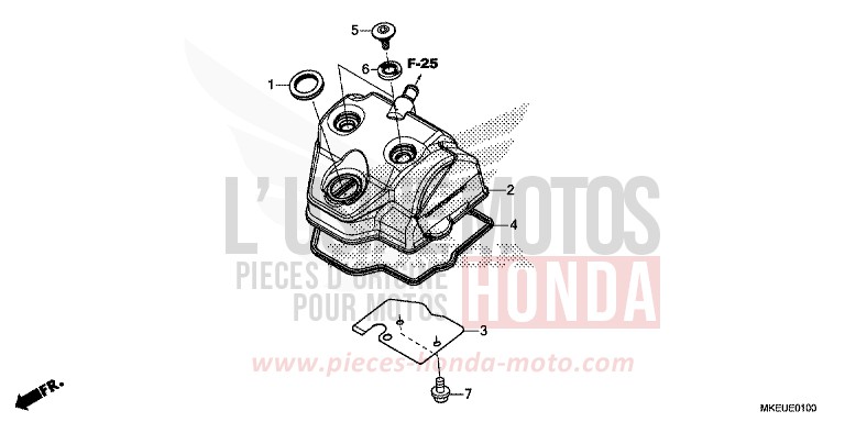 CYLINDER HEAD COVER for CRF450L EXTREME RED (R292) from 2020