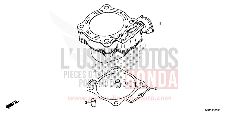 CYLINDER for CRF450L EXTREME RED (R292) from 2020