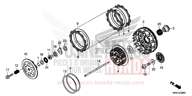 CLUTCH for CRF450L EXTREME RED (R292) from 2020