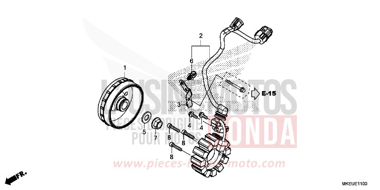 GENERATOR for CRF450L EXTREME RED (R292) from 2020