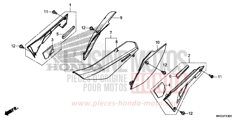 SEAT/SIDE COVER for CRF450L EXTREME RED (R292) from 2020