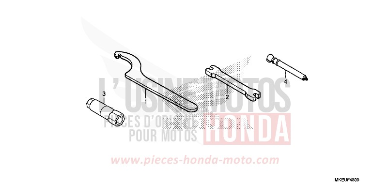 TOOLS for CRF450L EXTREME RED (R292) from 2020