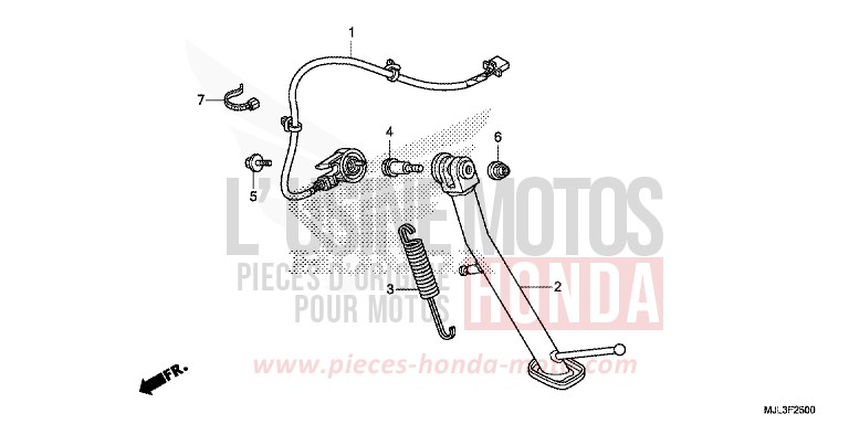 STAND for NC750XD GRAPHITE BLACK (NHB01) from 2014