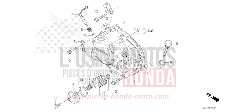 RIGHT CRANKCASE COVER for CBF125M PEARL COOL WHITE (NHA16) from 2021