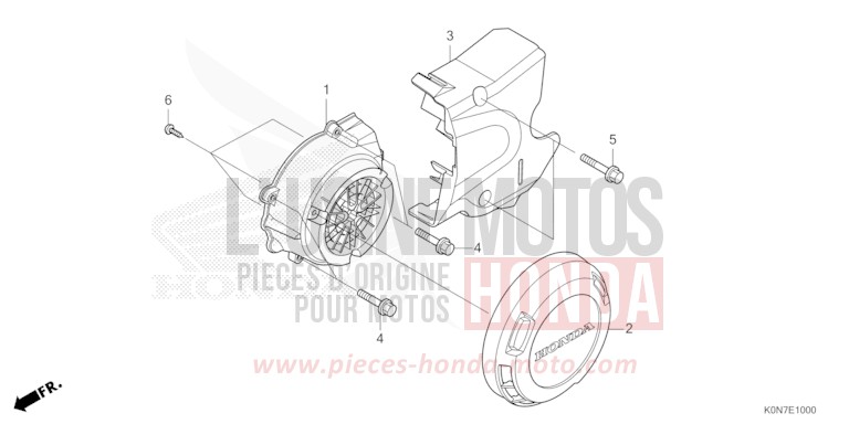 A.C. GENERATOR COVER for CBF125M PEARL COOL WHITE (NHA16) from 2021