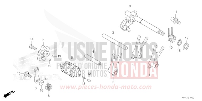 GEARSHIFT DRUM for CBF125M PEARL COOL WHITE (NHA16) from 2021