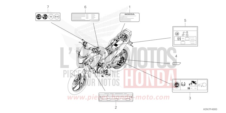 CAUTION LABEL for CBF125M PEARL COOL WHITE (NHA16) from 2021