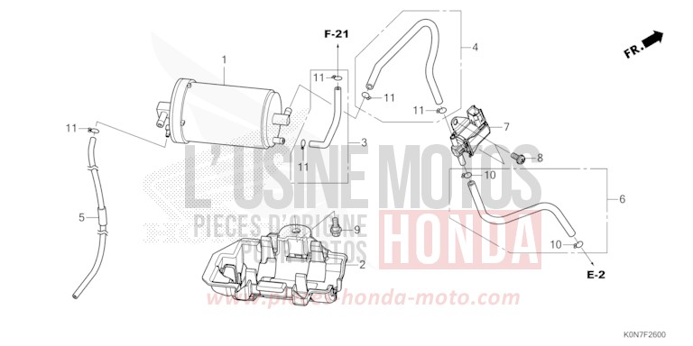 CANISTER for CBF125M PEARL SPLENDOR RED (R369) from 2021