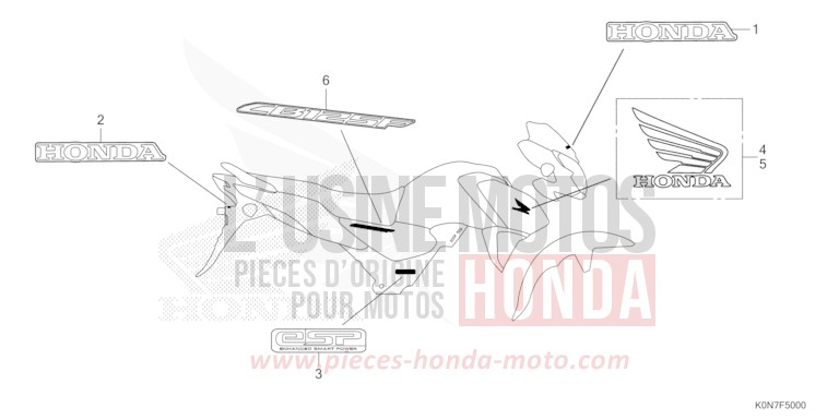 MARK for CBF125M PEARL SPLENDOR RED (R369) from 2021