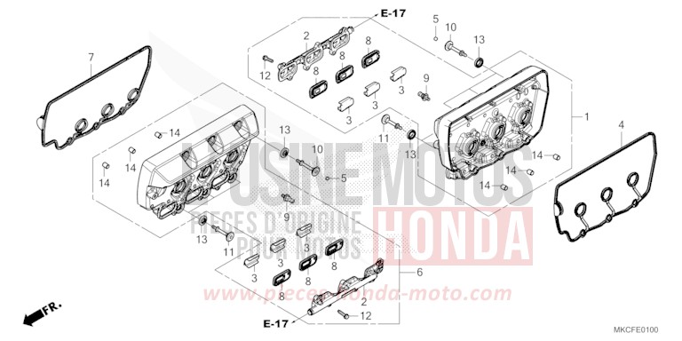 CYLINDER HEAD COVER for GL1800 PEARL GLARE WHITE (NHB53) from 2022