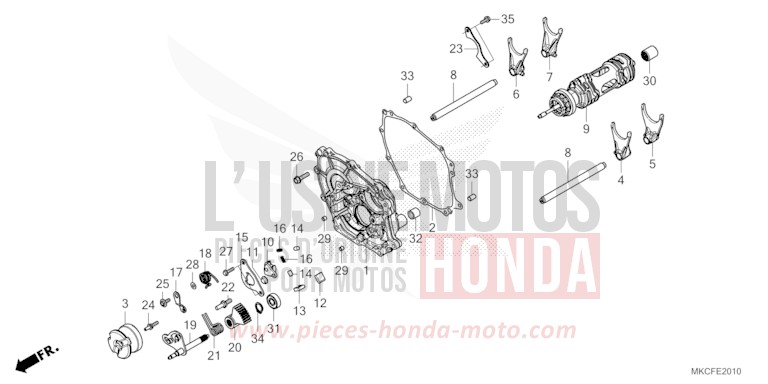 SHIFT DRUM/SHIFT FORK (DCT) for GL1800 PEARL GLARE WHITE (NHB53) from 2022