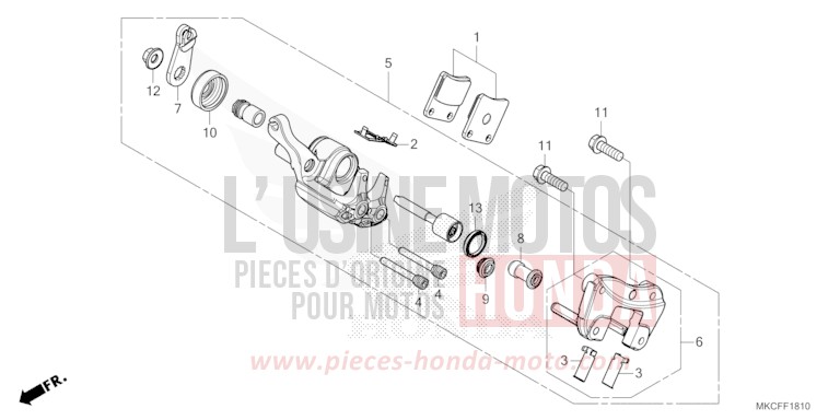 PARKING BRAKE CALIPER for GL1800 PEARL GLARE WHITE (NHB53) from 2022