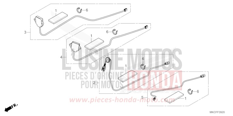 ANTENNA ASSEMBLY/CORD SET for GL1800 PEARL GLARE WHITE (NHB53) from 2022