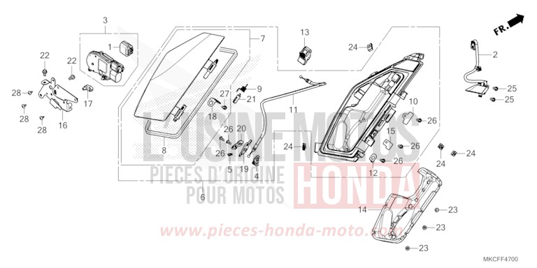 POCKET for GL1800 PEARL GLARE WHITE (NHB53) from 2022