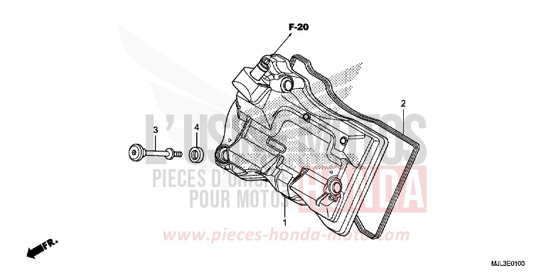 CYLINDER HEAD COVER for NC750XD MAT PEARL GLARE WHITE (NHB54) from 2014