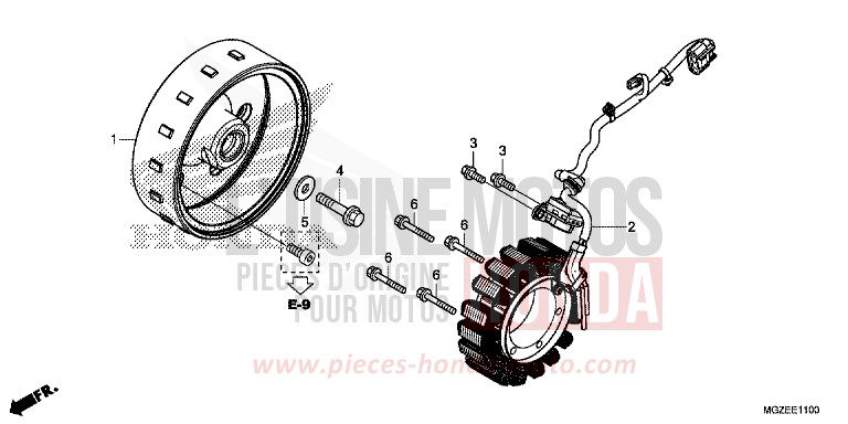 GENERATOR for CB500F GRAPHITE BLACK (NHB01) from 2013