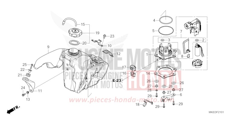 RESERVOIR A CARBURANT (CRF450RX) for   from 
