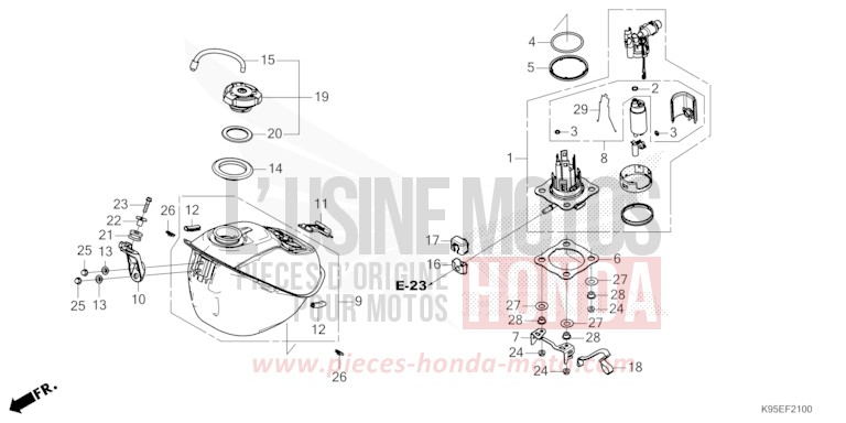 RESERVOIR A CARBURANT (CRF250R) for   from 