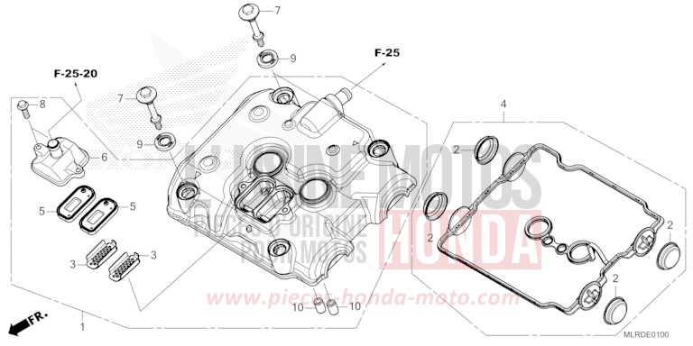 CYLINDER HEAD COVER for NX500 GRAND PRIX RED (R380) from 2024