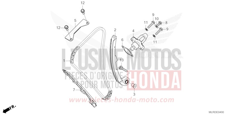 CAM CHAIN/TENSIONER for NX500 GRAND PRIX RED (R380) from 2024