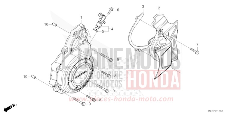 A.C. GENERATOR COVER for NX500 GRAND PRIX RED (R380) from 2024
