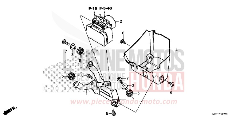 ABS MODULATOR for CB500X GRAND PRIX RED (R380) from 2023