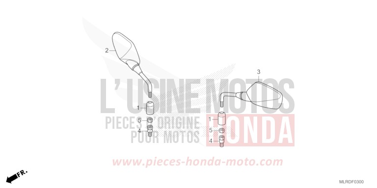 MIRROR for NX500 GRAND PRIX RED (R380) from 2024