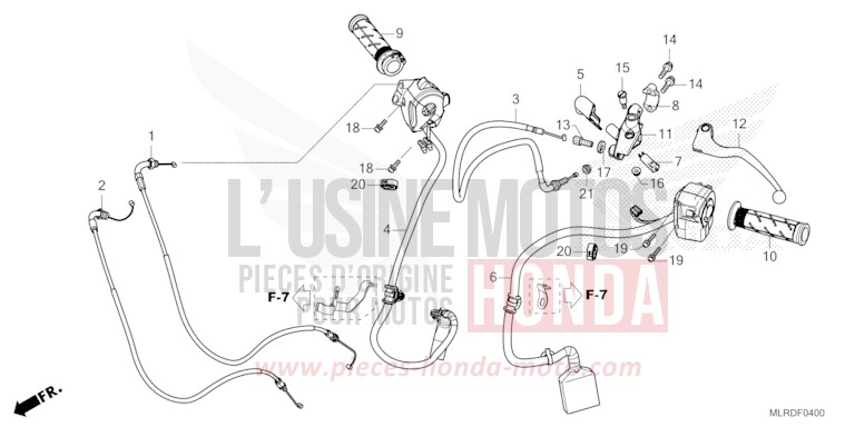 HANDLE LEVER/SWITCH/CABLE for NX500 GRAND PRIX RED (R380) from 2024