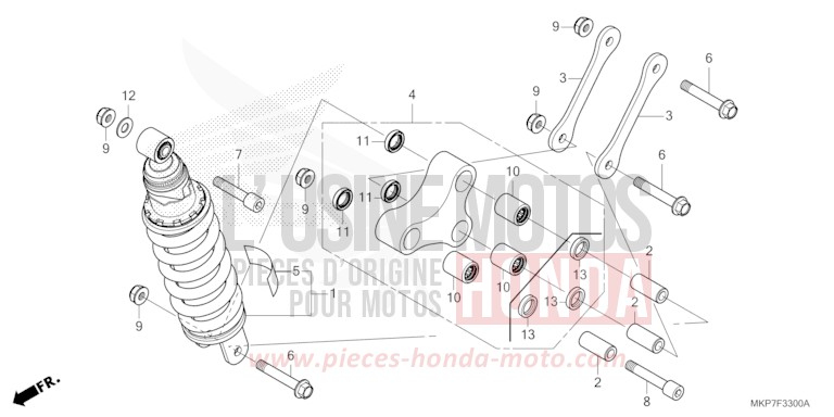 REAR CUSHION for CB500X MAT GUNPOWDER BLACK METALLIC (NH436) from 2023