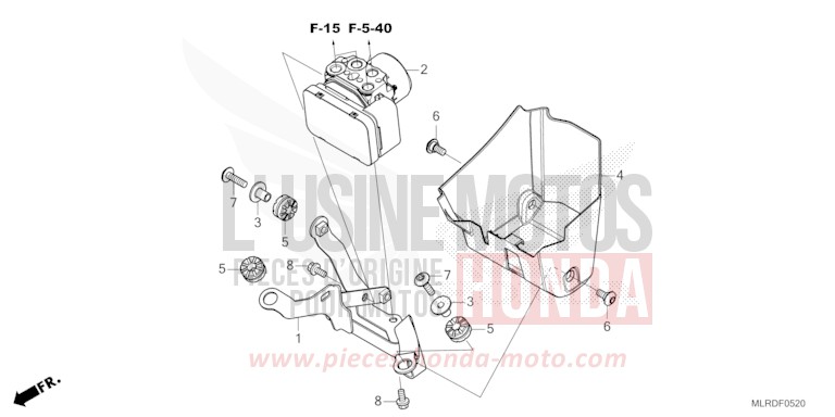 ABS MODULATOR for NX500 GRAND PRIX RED (R380) from 2024