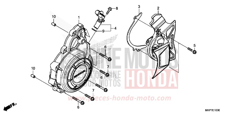 A.C. GENERATOR COVER for CB500X PEARL ORGANIC GREEN (GY157) from 2023