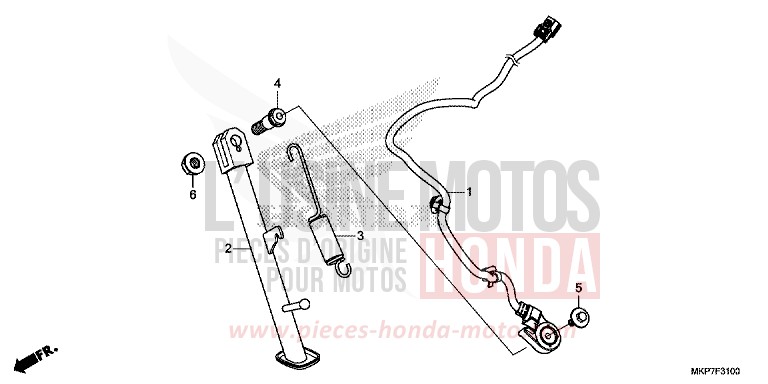 SIDE STAND for CB500X PEARL ORGANIC GREEN (GY157) from 2023