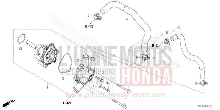 WATER PUMP for NX500 PEARL HORIZON WHITE (NHB61) from 2024